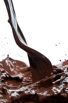Pouring chocolate Stock Photos