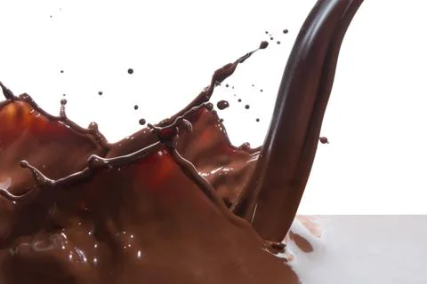 Pouring chocolate Stock Photos