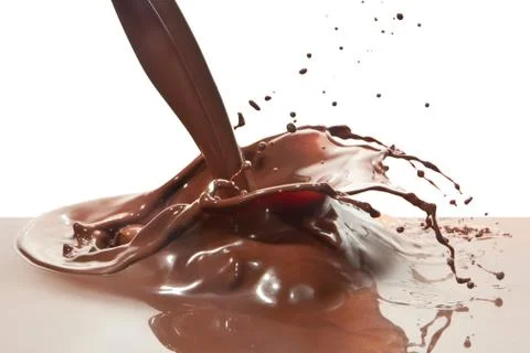 Pouring chocolate Stock Photos