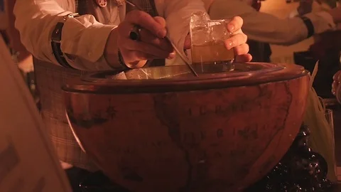 Pouring a Cocktail Drink 2 Stock Footage 90488023