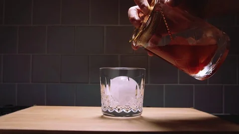 Pouring a cocktail in slow motion Stock Footage 83862680