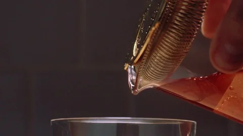 Pouring a cocktail in slow motion Stock Footage 83862685