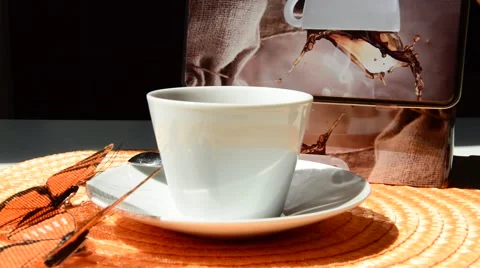 Pouring a coffe into a cup Stock Footage 41030469