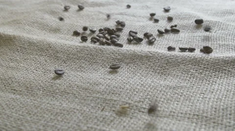Pouring coffee beans Stock Footage 65996895