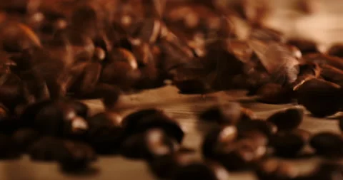 Pouring coffee beans Видео 162622233