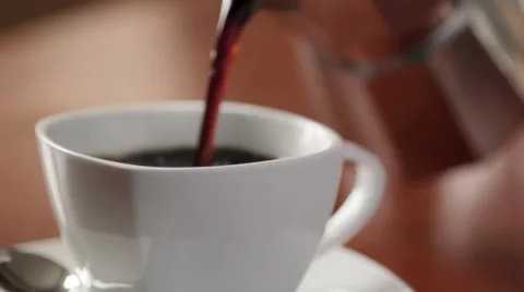 Pouring Coffee CU Video stock 7130778
