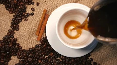 Pouring Coffee into Cup Vídeo Stock 59940459