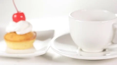 Pouring a coffee into the cup Stock Footage 69234202