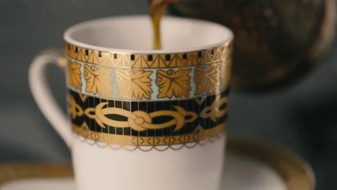 Pouring coffee in cup Video stock 72714914