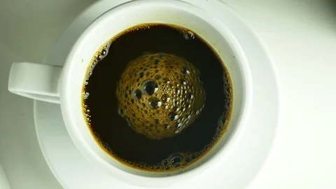 Pouring coffee cup Stock Footage 98350460
