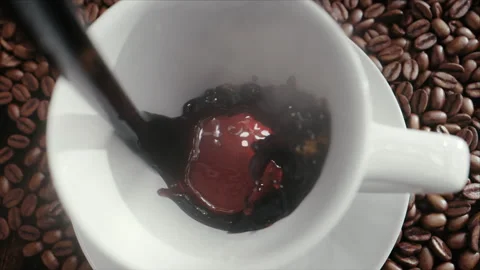 Pouring coffee into a cup Stock Footage 311276837