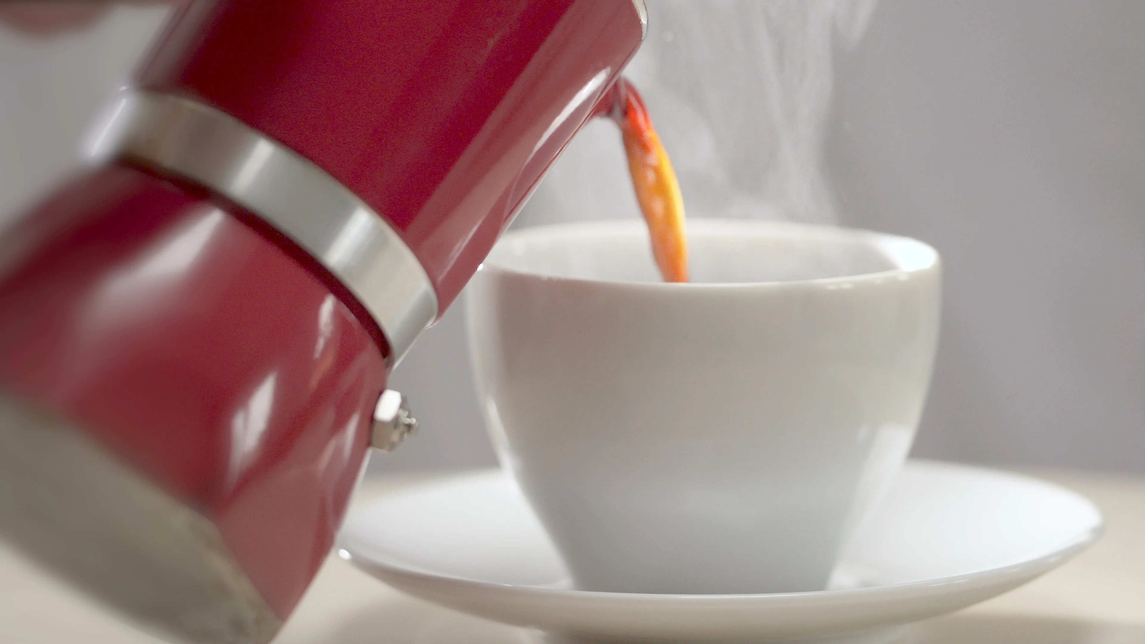 Pouring Hot Water into a Coffee Cup Stock Video - Video of shiny, motion:  61664771