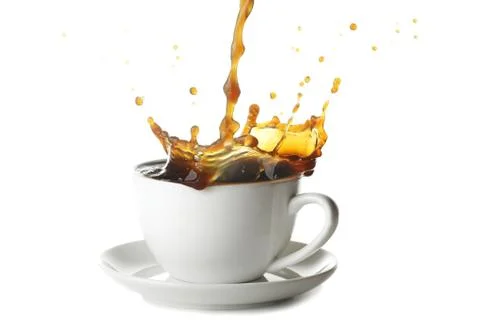 Pouring coffee in cup Foto stock