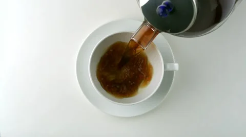 Pouring coffee into cup, Slow Motion Stock Footage 22238307