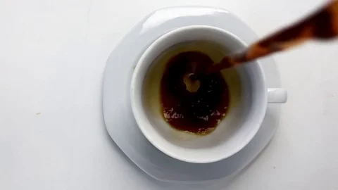 Pouring Coffee in Cup (Slowmo) Stock-Footage 81808169