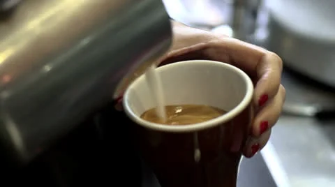 Pouring a coffee Stock Footage 22921467