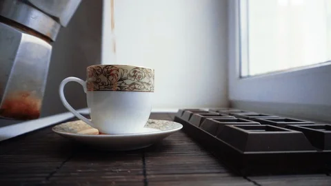 Pouring coffee  Stock Footage 86797680