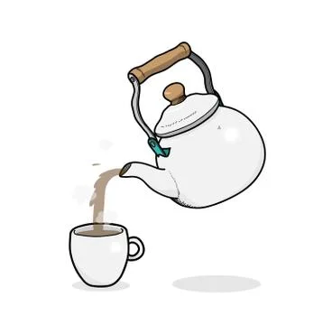 Pouring Coffee Stock Illustration