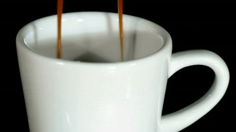 Pouring coffee isolated Video stock 589218