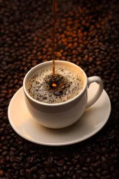 Pouring coffee Stock Photos