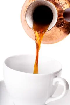 Pouring coffee Foto stock
