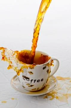 Pouring coffee. Stock Photos