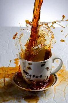Pouring coffee. Stock Photos