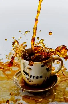 Pouring coffee. Stock Photos