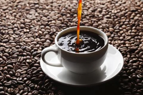 Pouring coffee Foto stock