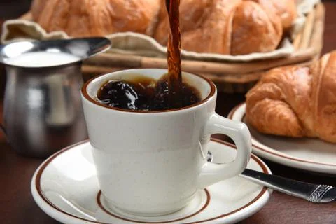 Pouring coffee Stock-Fotos