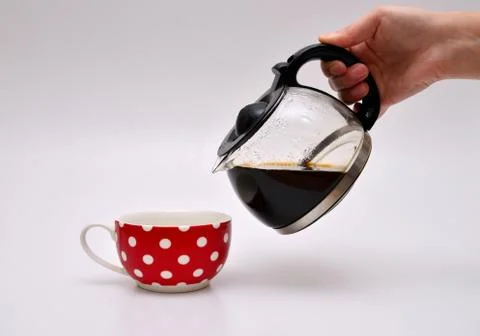 Pouring coffee Stock Photos