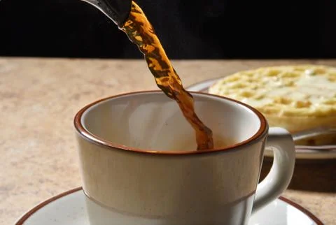 Pouring coffee Stock Photos