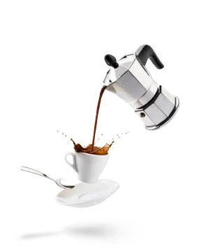 Pouring coffee Stock Photos