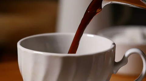 Pouring coffee, slow motion Stock Footage 45162981