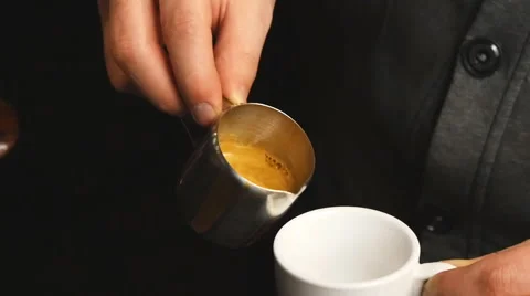 Pouring coffee in slow motion Stock Footage 59823163