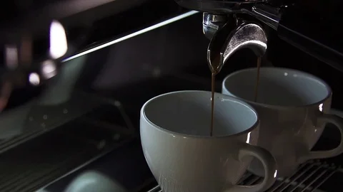 Pouring coffee in slow motion Stock Footage 82731929