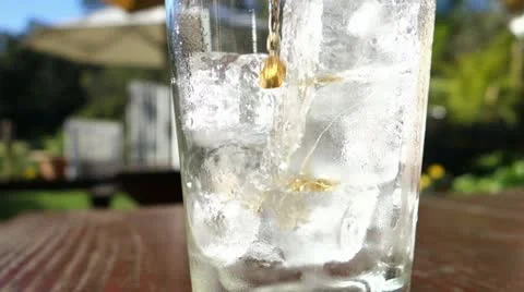 Pouring Cola in Glass Stock Footage 21880573