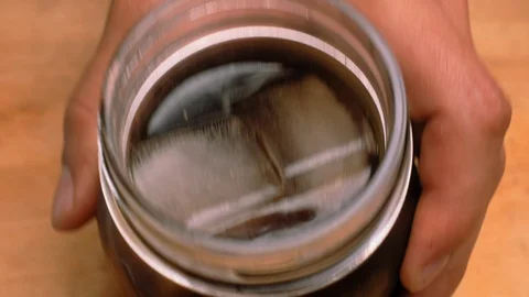 Pouring Cold Brew Coffee Stock Footage 91505890
