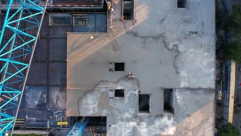 Pouring Concrete On Construction Stock-Footage 201855310