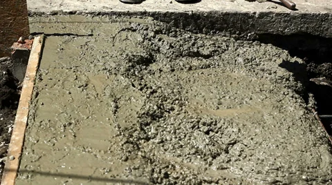 Pouring A Concrete Floor Stock Footage 37885280