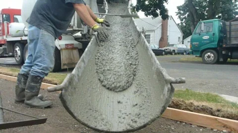 Pouring Concrete Stock Footage 815945