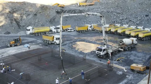 Pouring concrete Stock Footage 41093064