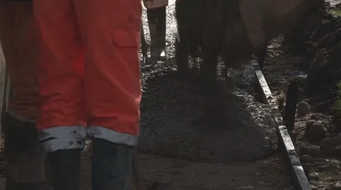 Pouring Concrete Stock Footage 59865298