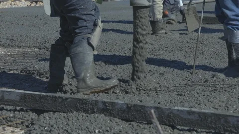 Pouring Concrete Stock Footage 86132633