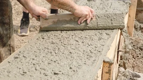Pouring concrete Stock-Footage 160345680