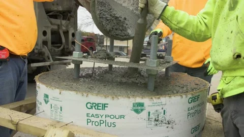 Pouring Concrete Stock Footage 238861009
