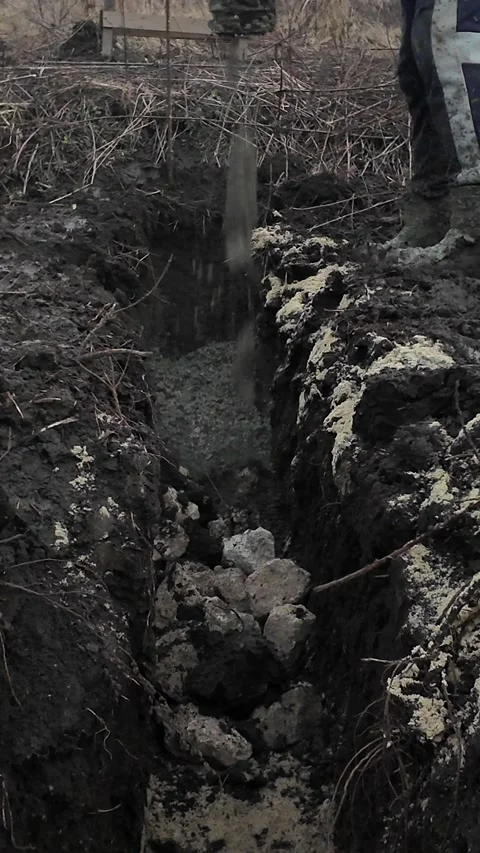 Pouring Concrete for Foundation,Foundation Construction Process Stock Footage 300057211