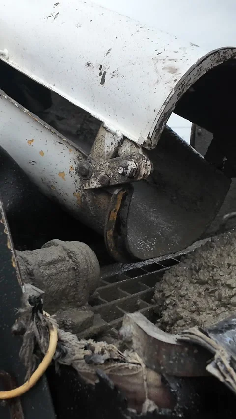 Pouring Concrete for Foundation,Foundation Construction Process Stock Footage 300057840