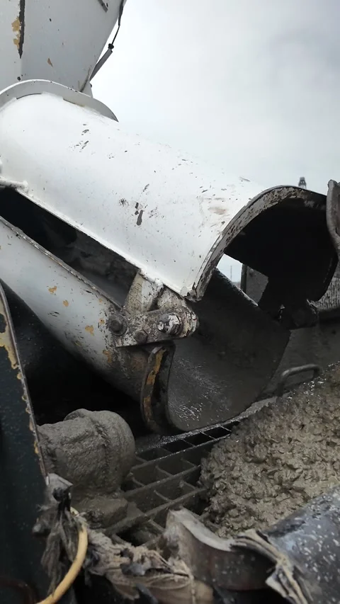 Pouring Concrete for Foundation,Foundation Construction Process Stock Footage 300058415