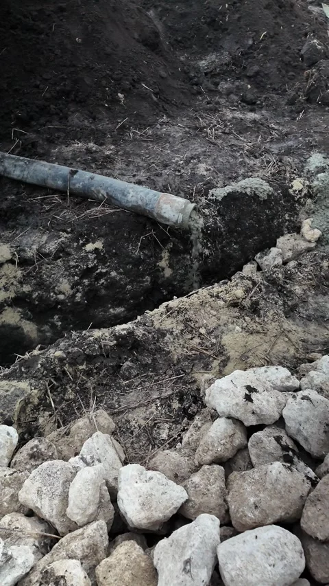 Pouring Concrete for Foundation,Foundation Construction Process Stock Footage 300062948